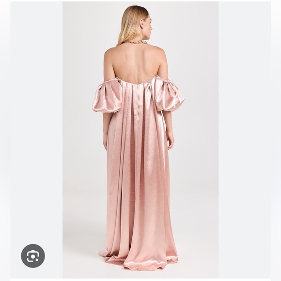 Caroline Constas Palmer Off-Shoulder Dress in Blush Pink - Picture 2 of 2